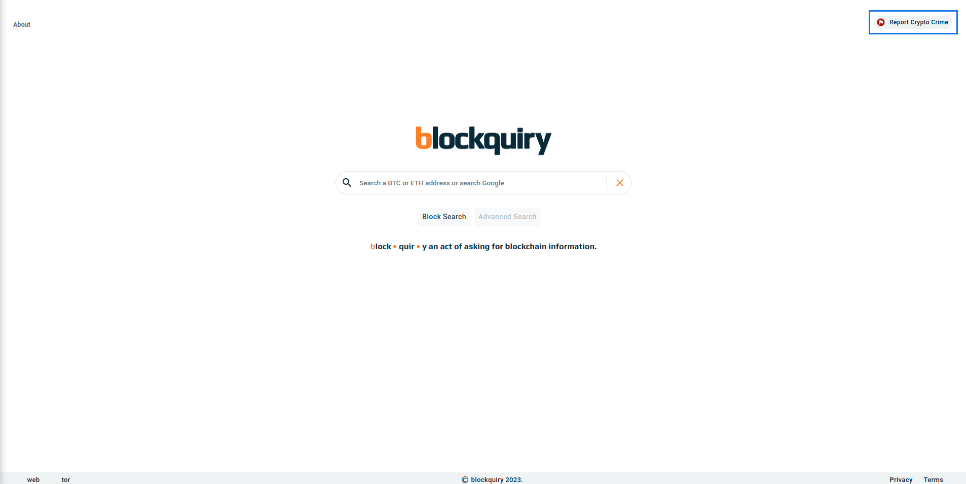 blockquiry home page
